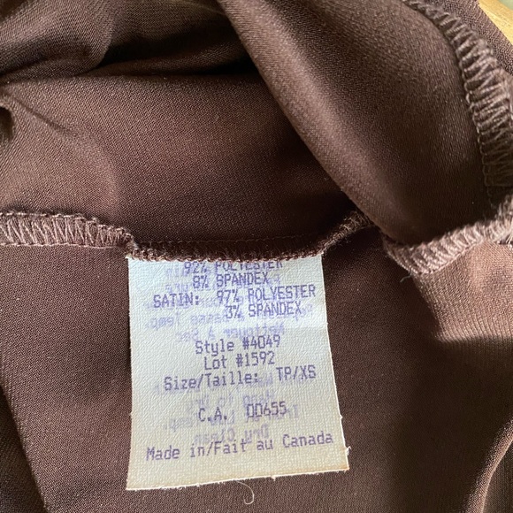 Brown RW&Co wrap dress with satin belt, size XS - Picture 2 of 7